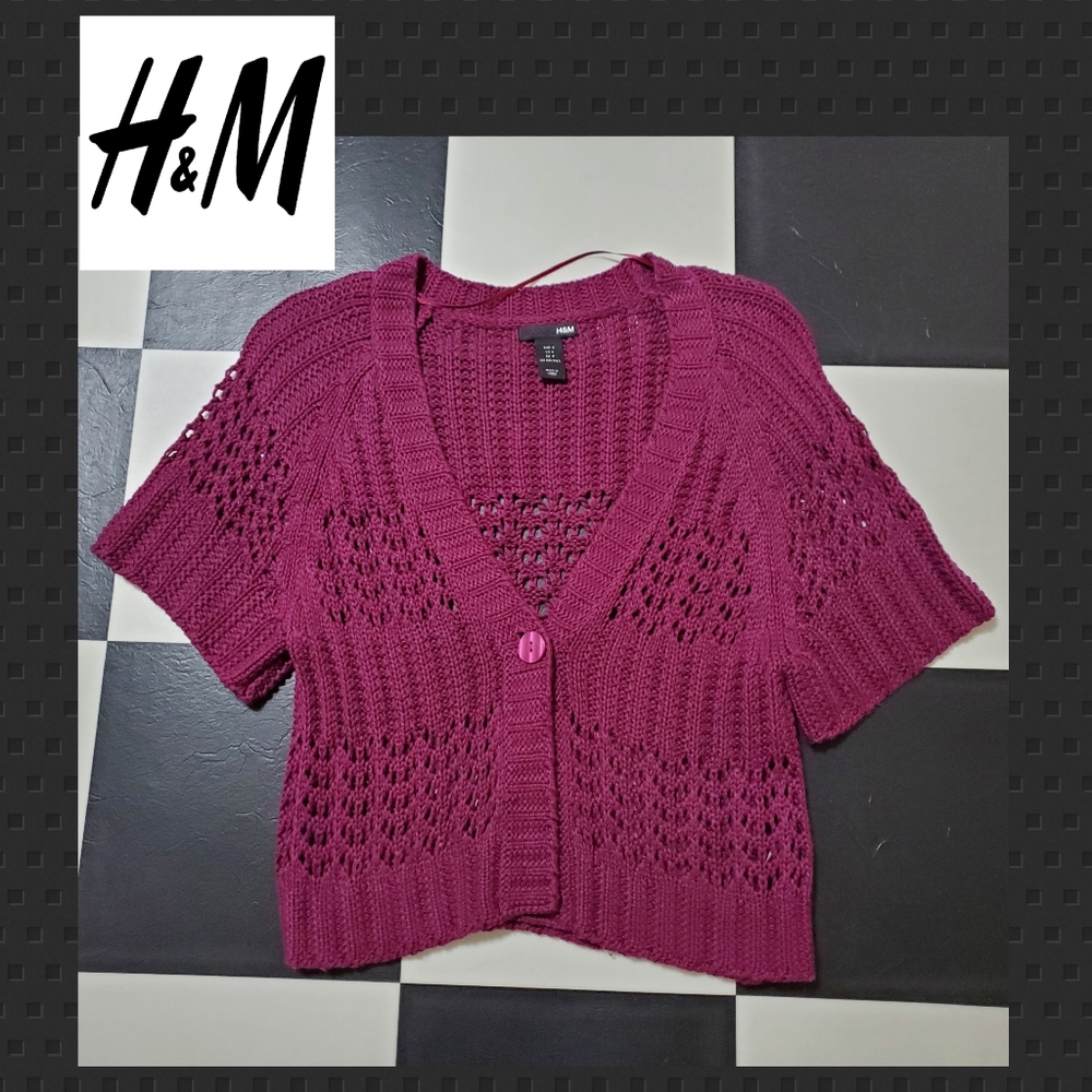 🚩SALE H&M Sweater Open-Knit One-Button S
